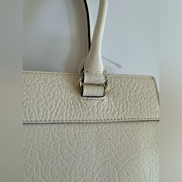 New Kate Spade White Lynne Perri Lane Leather Tote Bag - Picture 11 of 12